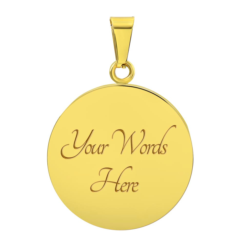 Universally Aligned Gold Pendant Necklace – Spiritual Galaxy Medallion, Celestial Energy Jewelry, Mindfulness Gift for Her or Him
